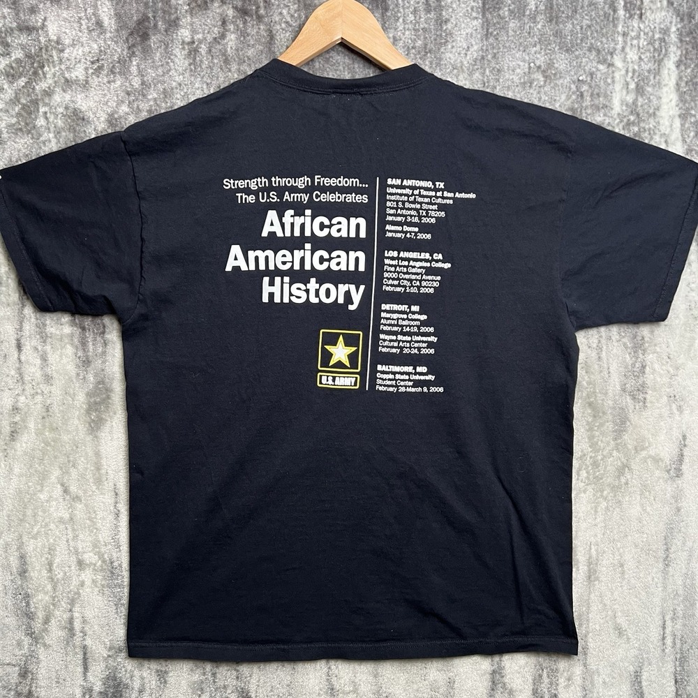 Vintage Y2K Black History Men's XL Army African American History T Shirt - Picture 6 of 6